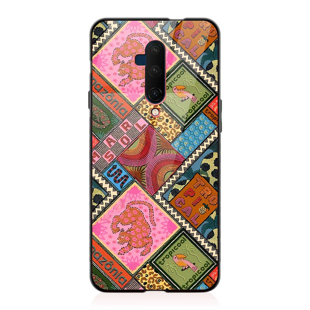 OnePlus 7 Pro Abstract Stickers Printed Case
