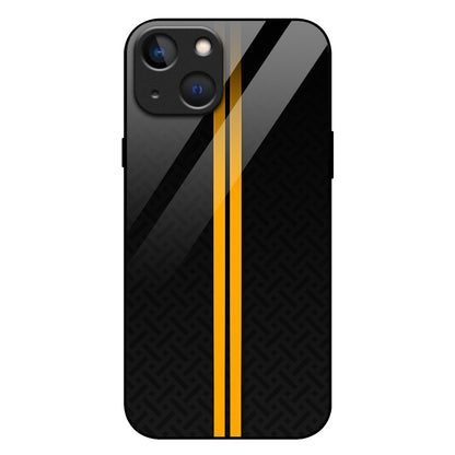 iPhone - Neon Gold Striped Abstract Art Case